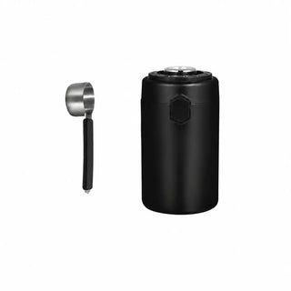 Boîte hermétique à café Yozcoffee 600 ml en acier inoxydable 304 avec hygromètre, noire/crème — photo du produit