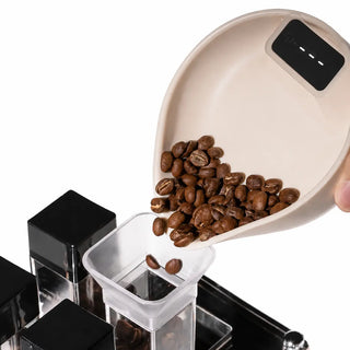Mini balance-cuillère numérique pour grains de café Yozcoffee, beige/noire — photo du produit