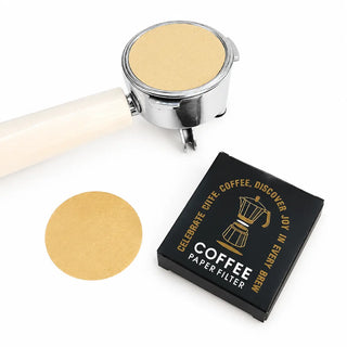 Filtres papier pour cafetière moka Yozcoffee 53–58 mm en pâte de bois, lot de 100 — photo du produit