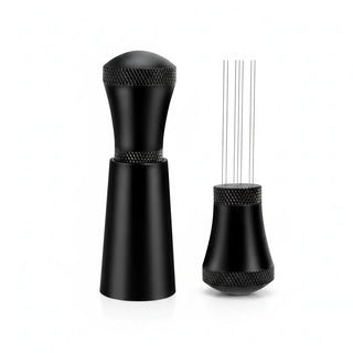 Répartiteur de mouture WDT à 7 aiguilles 51/53/54/58 mm, aluminium argent ou noir — photo du produit