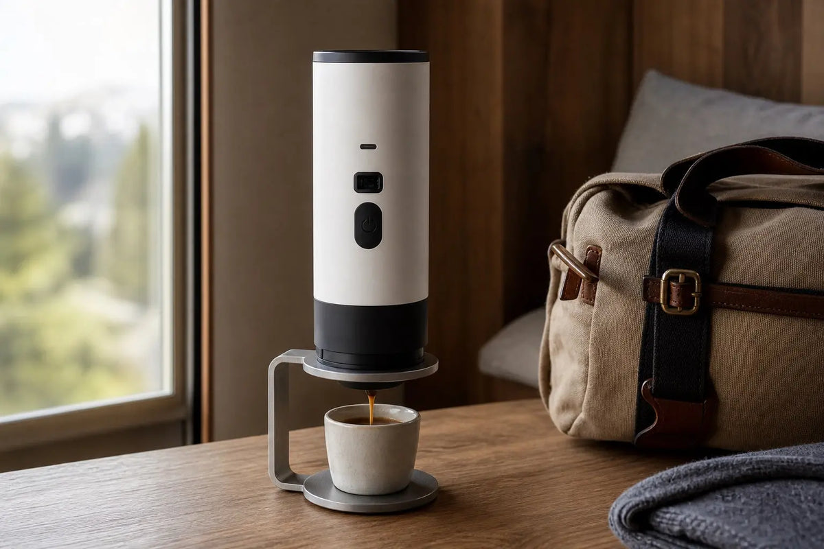 Machine à espresso portable : capsules ou café moulu en déplacement