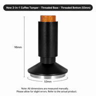 Espresso Tamper WDT Distributor 53mm 2-in-1 Stainless Steel: yozcoffee 2 in 1 espresso tamper magnetic needle distribut (5)