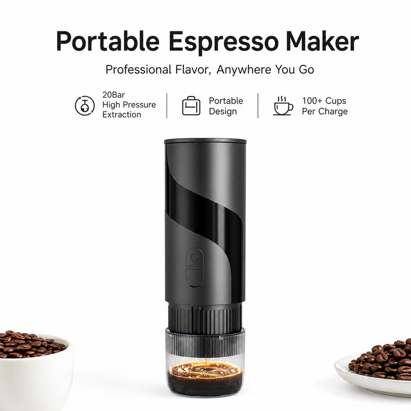 2-in-1 Portable Espresso Maker Ground & Capsule - color options