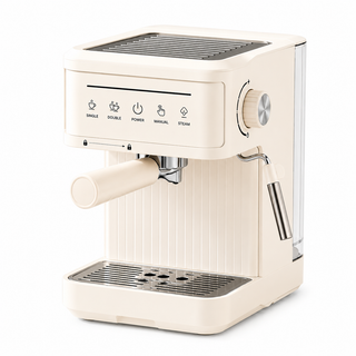 Yozcoffee cream 20 bar espresso coffee maker with touch controls steam wand and removable water tank