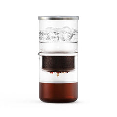 Cafetière cold brew Yozcoffee 300 ml en verre à goutte-à-goutte lent, transparente
