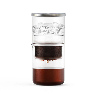 Cafetière cold brew Yozcoffee 300 ml en verre à goutte-à-goutte lent, transparente — photo du produit
