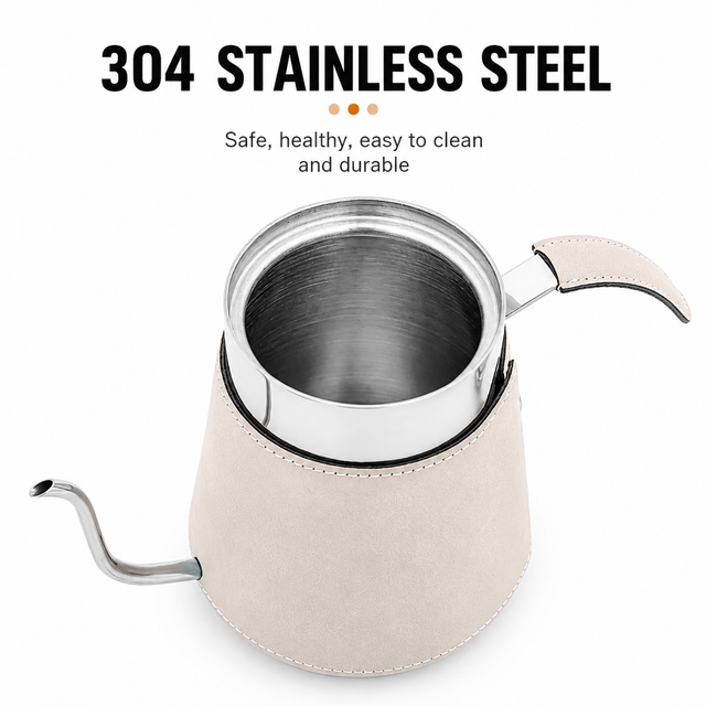 Alternate view of Leather-Wrapped Gooseneck Kettle 700ml - product photo 2