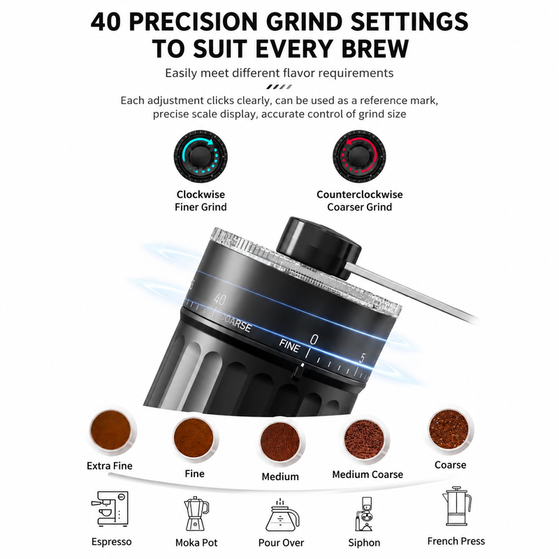 Manual Burr Coffee Grinder 40 Settings - product photo 5