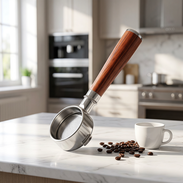 Alternate view of 54mm Bottomless Portafilter for Breville - base view 2