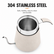 Gooseneck Pour Over Kettle 600/700ml 304 Stainless Steel: stainless steel top