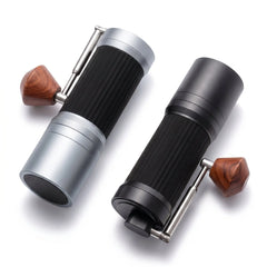 Moulin à café manuel Yozcoffee à 40 réglages avec meules en acier inoxydable, noir/argent