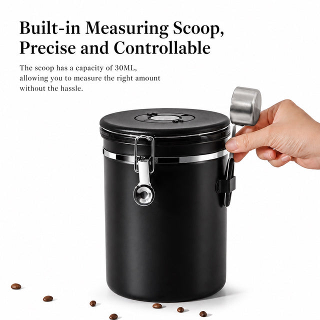 Alternate view of Airtight Coffee Canister 304 Steel One-Way Valve - product photo 2