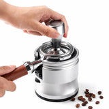 Support de tassage réglable pour porte-filtre Yozcoffee en aluminium, argent/gris