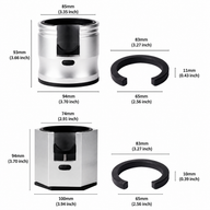 Espresso Tamping Stand Aluminum Alloy Adjustable Portafilter: yozcoffee aluminum alloy espresso portafilter tamping stan (6)