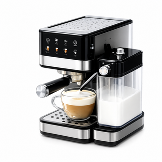 Espresso Coffee Machine 20 Bar Stainless Steel Milk Frother: hero product shot