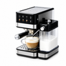 Yozcoffee automatic milk frothing espresso coffee maker in black stainless steel with milk container and latte cup