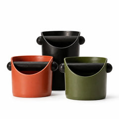 Bac à marc Yozcoffee 0,45 l en ABS, caoutchouc et métal, noir/orange/olive