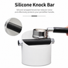 Stainless Steel Coffee Knock Box with Bar - detail view