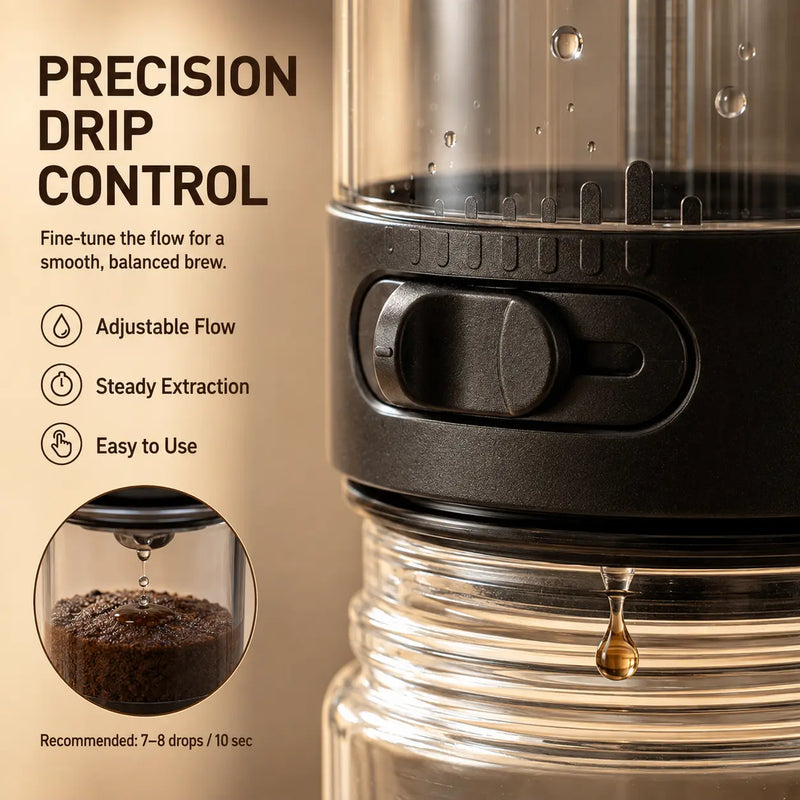 400ml Cold Drip Coffee Maker with Adjustable Flow Control - image du produit
