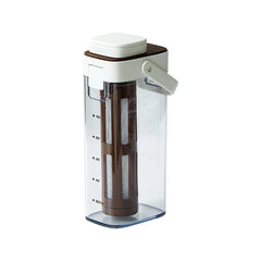 Pichet cold brew Yozcoffee 1 000 ml avec filtre sans BPA, abricot/blanc