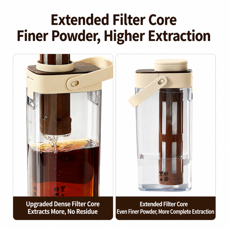 Cold Brew Coffee Pitcher 1000ml with Filter - in use 5