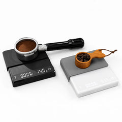 Balance à café numérique Yozcoffee 2 kg avec minuteur, rechargeable, noire/blanche