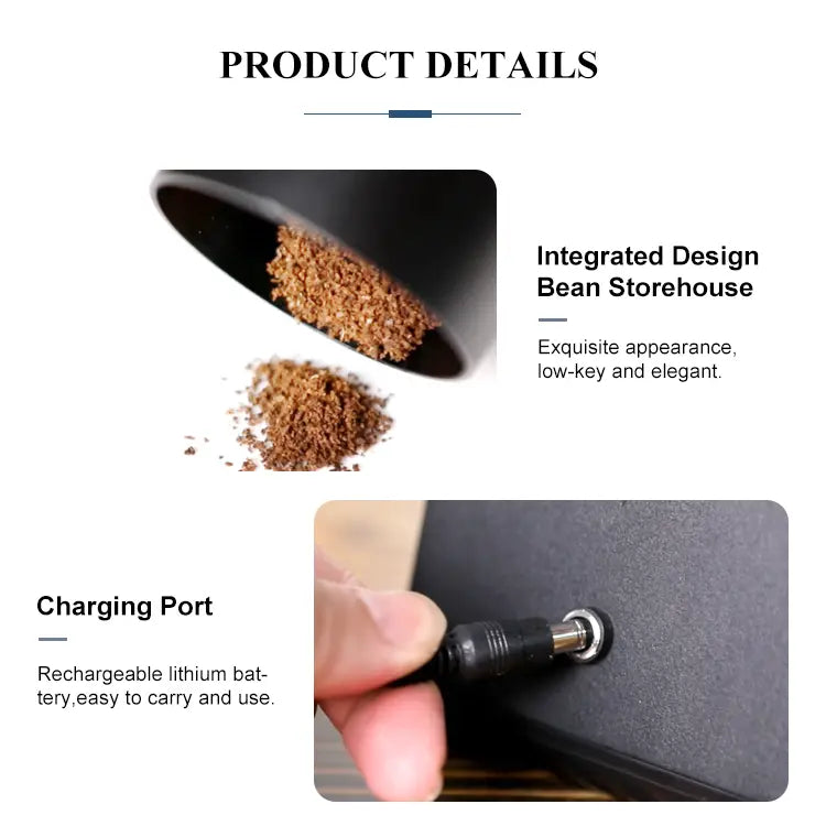 Electric Burr Coffee Grinder  40 Settings Steel Burr & Wood Lid - image du produit