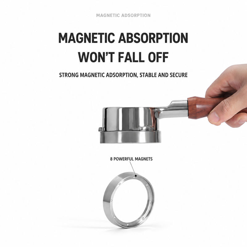 Magnetic Espresso Dosing Funnel Ring 51-58mm - filter detail 3