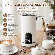 Yozcoffee 5-in-1 Automatic Milk Frother – Hot & Cold Foam for Latte & Cappuccino - miniature 2