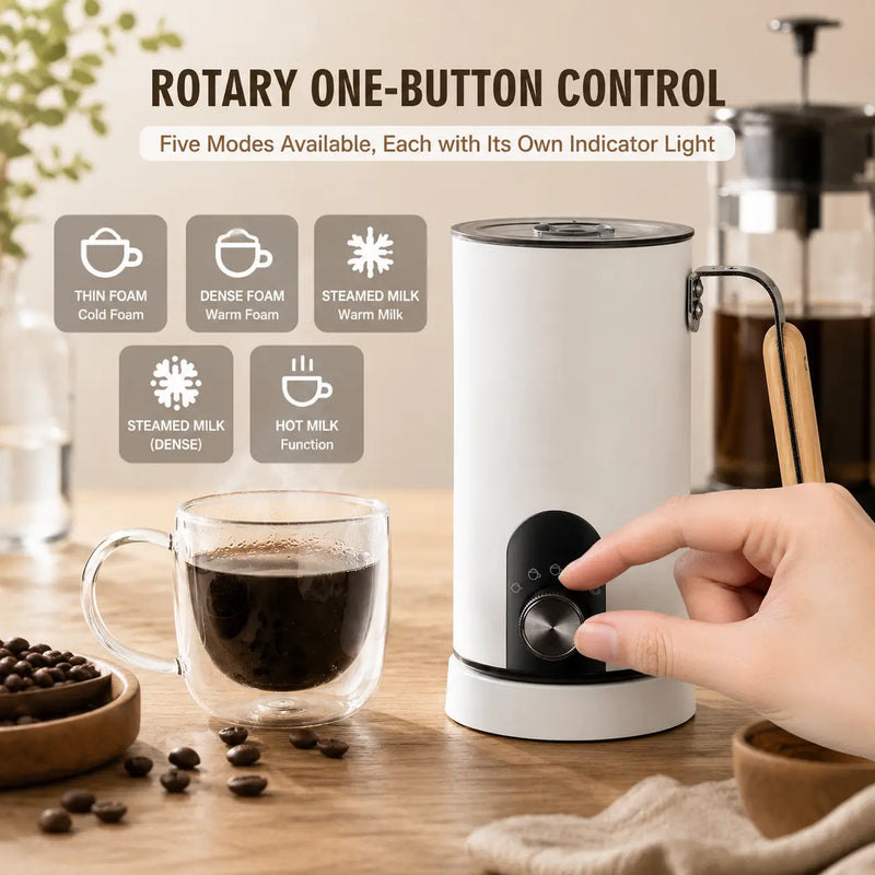 Yozcoffee 5-in-1 Automatic Milk Frother – Hot & Cold Foam for Latte & Cappuccino - image du produit