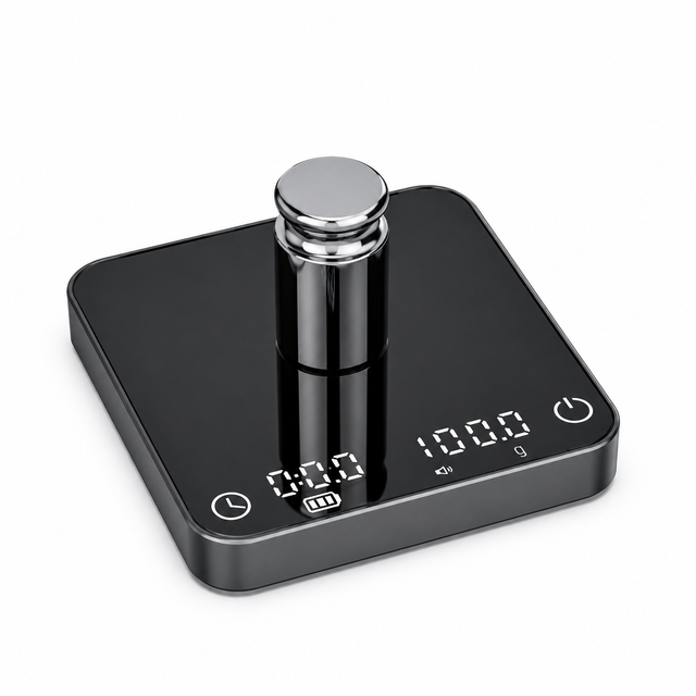 Mini Coffee Scale with Timer 2kg / 0.1g - in use