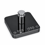 Balance à café Yozcoffee avec minuteur, 2 kg/0,1 g, aluminium, USB-C, noire