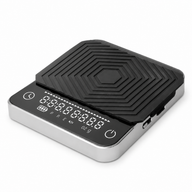 Coffee Scale with Timer 2kg 0.1g Aluminum Alloy USB-C Black: alloy digital silicone pad display