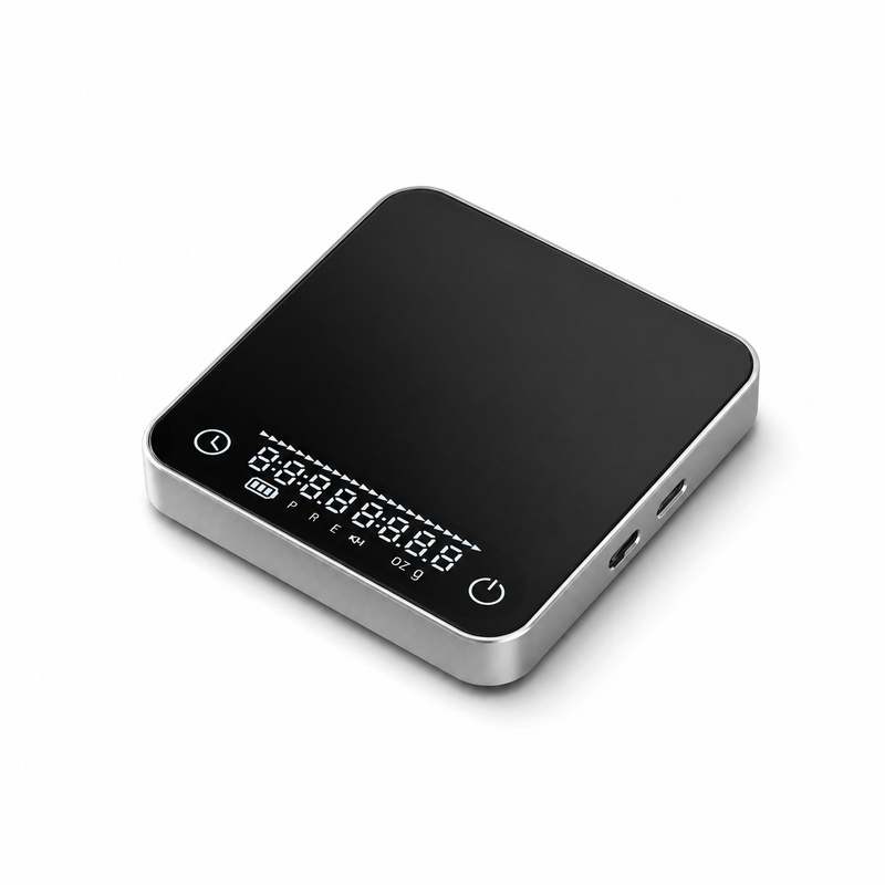 Coffee Scale with Timer 2kg 0.1g Aluminum Alloy USB-C Black: alloy digital angle
