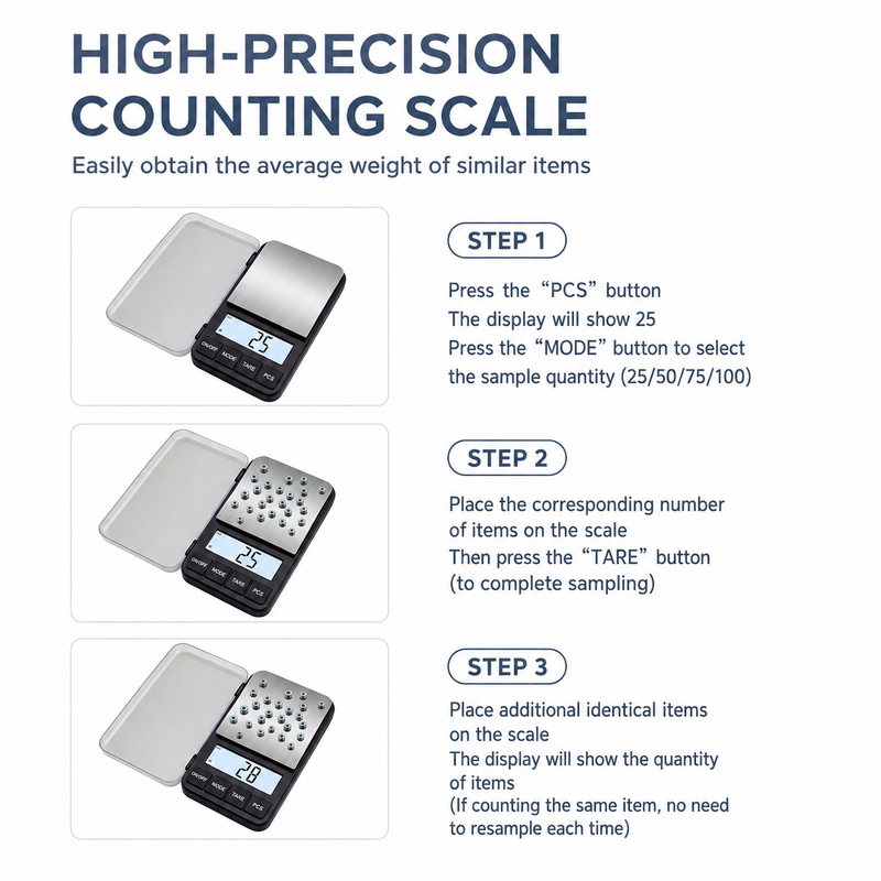 Pocket Coffee Scale 500g 0.01g Backlit LCD - product photo 6