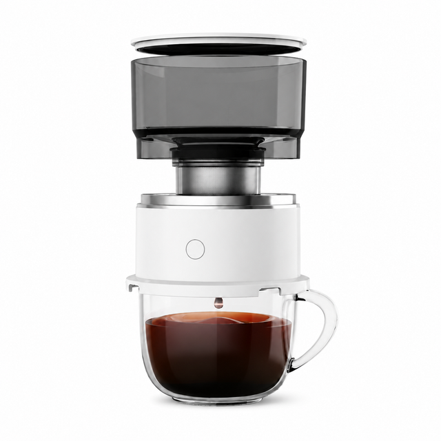 Portable Hand Brew Coffee Maker 304 Steel - in use