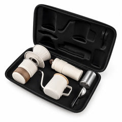 Kit café filtre portable Yozcoffee 6 pièces avec moulin manuel et étui de voyage