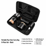 Yozcoffee black 6-piece portable pour-over carry bag set with stainless steel filter cup coffee cup grinder kettle canister and scoop