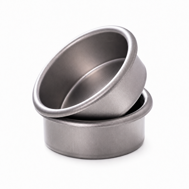 Alternate view of Yozcoffee pure titanium 58mm straight wall espresso filter basket close up