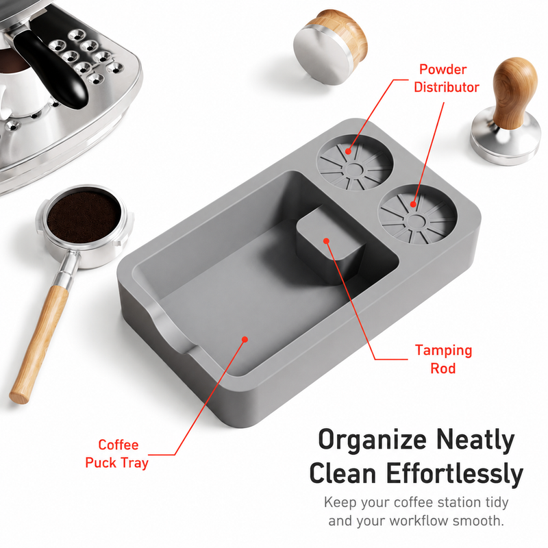 Espresso Tamping Mat with Tamper Stand - product photo 2