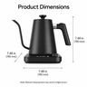 Smart Gooseneck Kettle 0.9L Variable Temp - size and compatibility chart