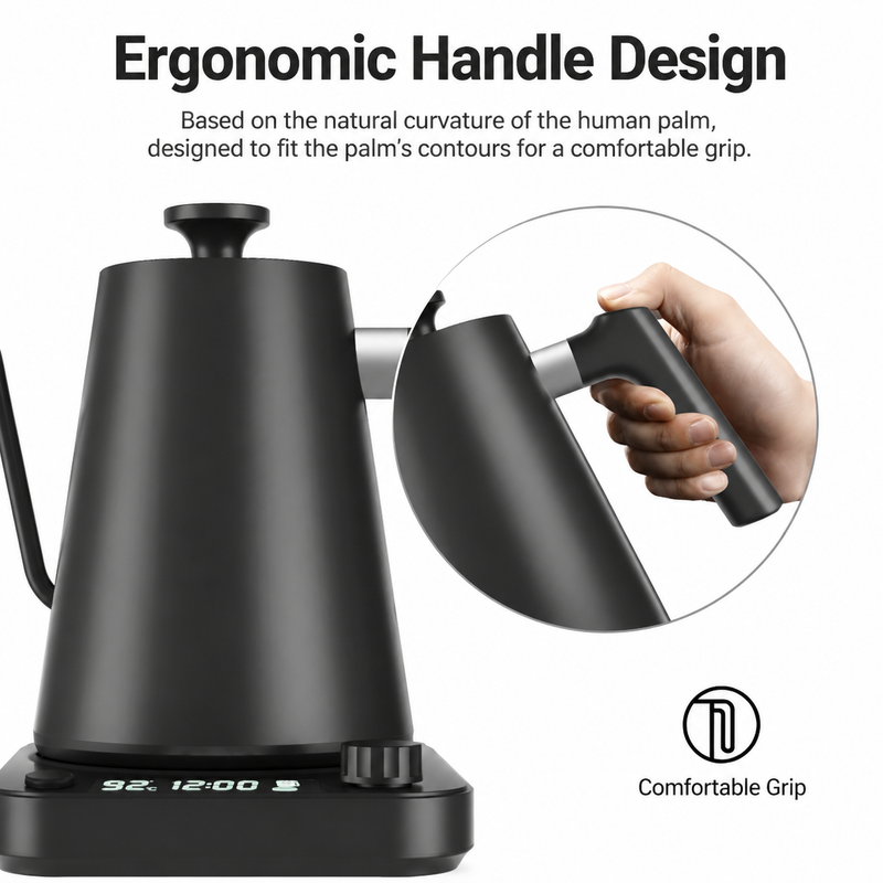 Smart Gooseneck Kettle 0.9L Variable Temp - handle detail