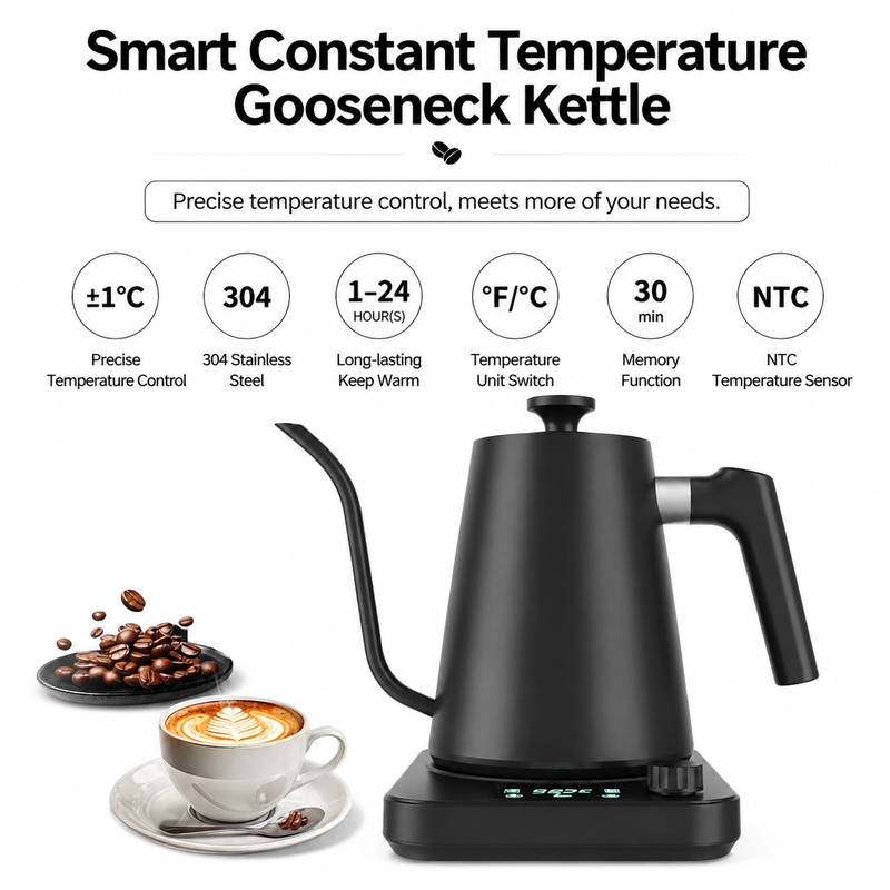Smart Gooseneck Kettle 0.9L Variable Temp - feature details