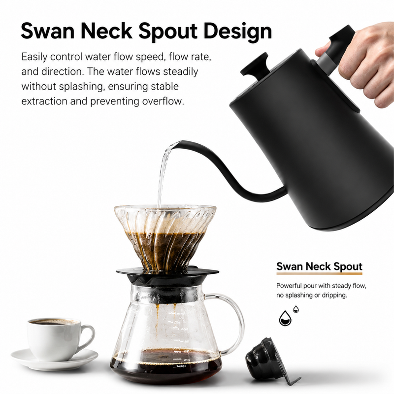 Smart Gooseneck Kettle 0.9L Variable Temp - in use