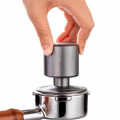 Tasseur à ressort pour espresso Yozcoffee 51/53/58 mm en acier inoxydable avec support, noir/argent/vert