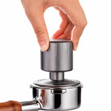 Tasseur à ressort pour espresso Yozcoffee 51/53/58 mm en acier inoxydable avec support, noir/argent/vert