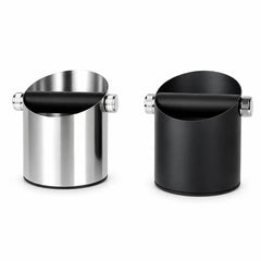 Bac à marc pour espresso Yozcoffee en acier inoxydable avec barre en silicone, argent/noir