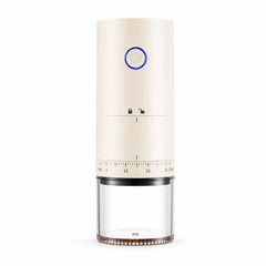 Moulin à café électrique Yozcoffee USB-C, 38 réglages, meules en céramique, réservoir de 25 g, noir/crème