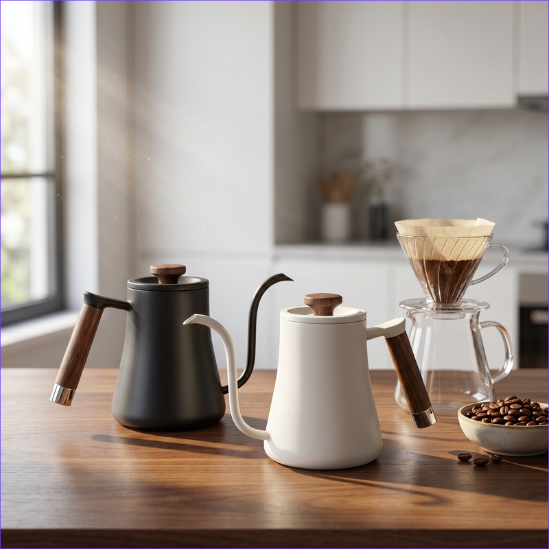 Gooseneck Pour Over Kettle 700ml - in use